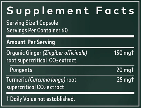 Ginger Supreme (Gaia Herbs) supplement facts