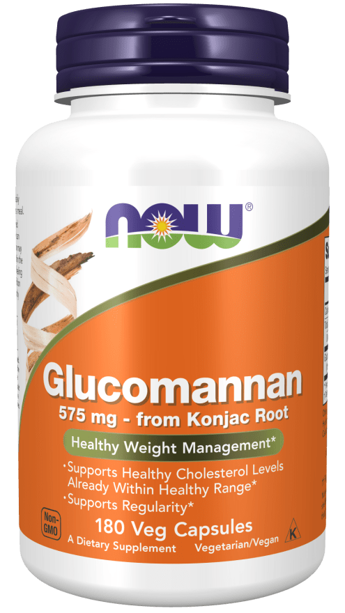 Glucomannan 575 mg (NOW) Front