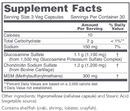 glucosamine & chondroitin with msm (protocol for life balance) supplement facts