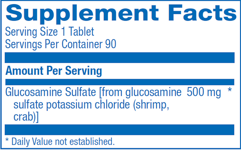 Glucosamine Sulfate 500 mg (Anabolic Laboratories) Supplement Facts