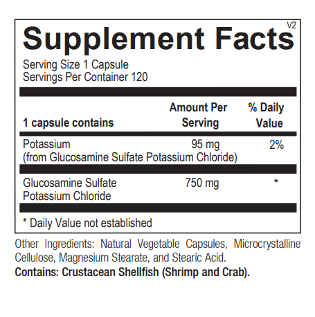 glucosamine sulfate ortho molecular supplement