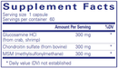 glucosamine+ chondroitin msm pure encapsulations supplement facts