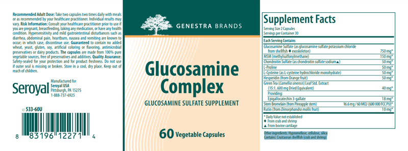 Glucosamine Complex Genestra Label