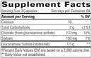 glucosamine sulfate integrative therapeutics supplement facts