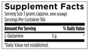 glutamine powder designs for sport supplement facts
