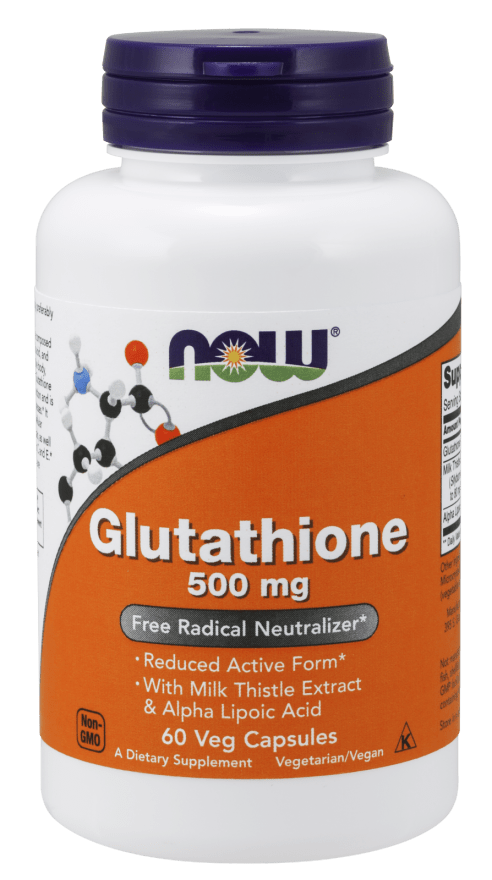 Glutathione 500 mg (NOW) Front