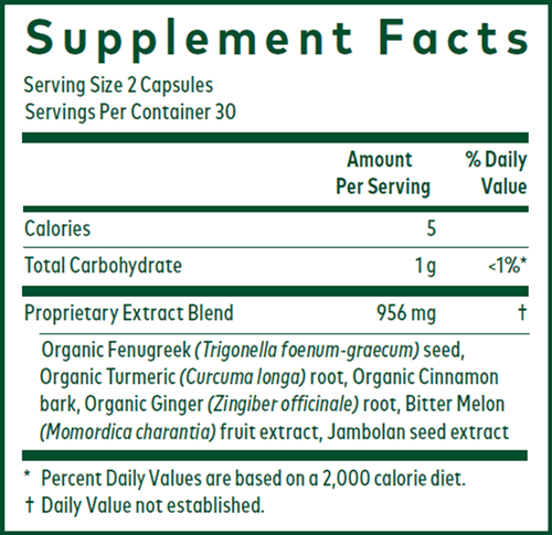 Glycemic Support (Gaia Herbs Professional Solutions) supplement facts