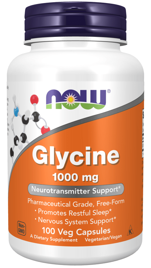 Glycine 1000 mg (NOW) Front