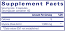 glycine pure encapsulations supplement facts