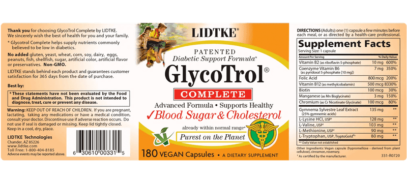 GlycoTrol Complete (Lidtke) Label
