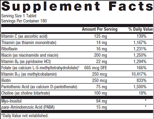 Glycogenics (Metagenics) 180ct Supplement Facts