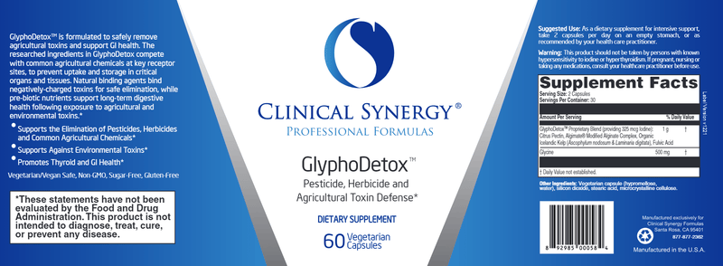 GlyphoDetox (Clinical Synergy) Label