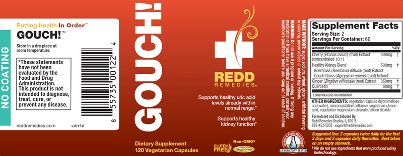 Gouch 120ct (Redd Remedies) Label