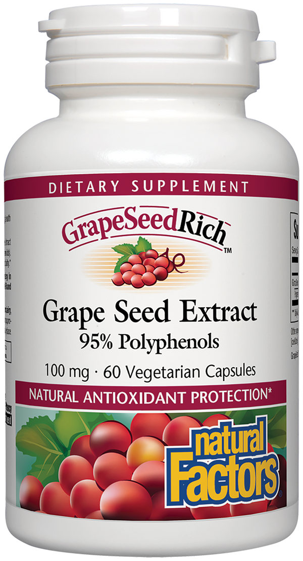 Grape Seed Extract 100 mg (Natural Factors) Front