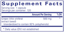 grape pip 500 mg pure encapsulations supplement facts