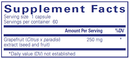 grapefruit seed extract pure encapsulations supplement facts