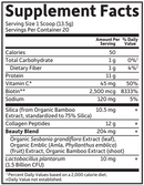 grass fed collagen beauty garden of life supplement facts