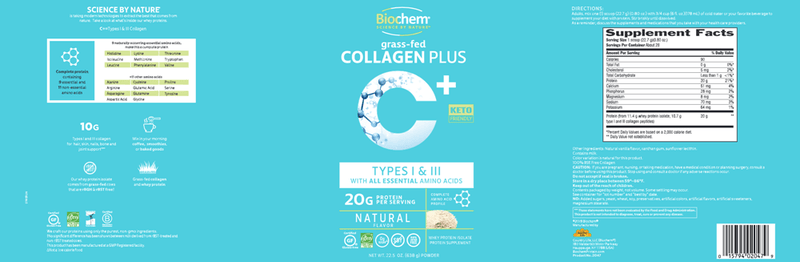 Grass-Fed Collagen Plus Natural (Biochem) Label