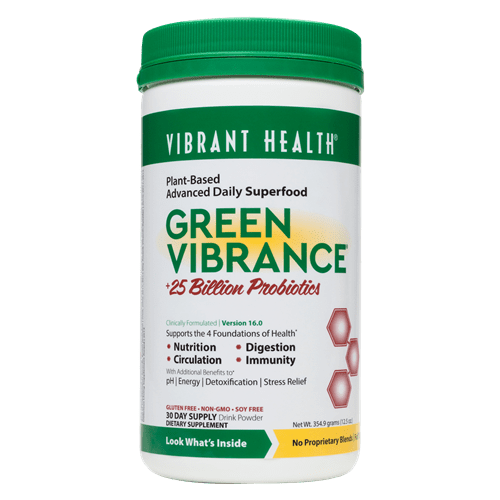 Green Vibrance Powder 12.5oz (Vibrant Health) Front
