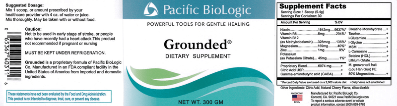 Grounded (Pacific BioLogic) Label