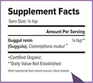 Guggulu (Banyan Botanicals) Supplement Facts