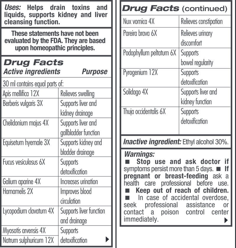 Guna Deep Cleanse Oral Drops (Guna, Inc.) Drug Facts
