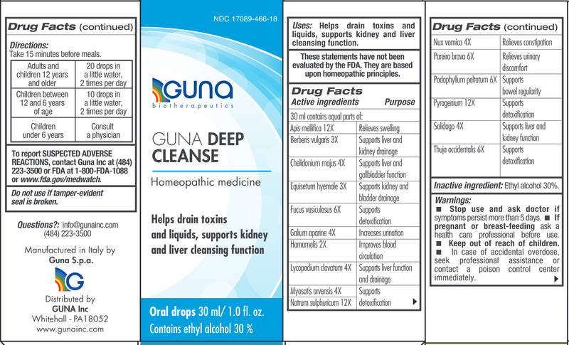 Guna Deep Cleanse Oral Drops (Guna, Inc.) Label