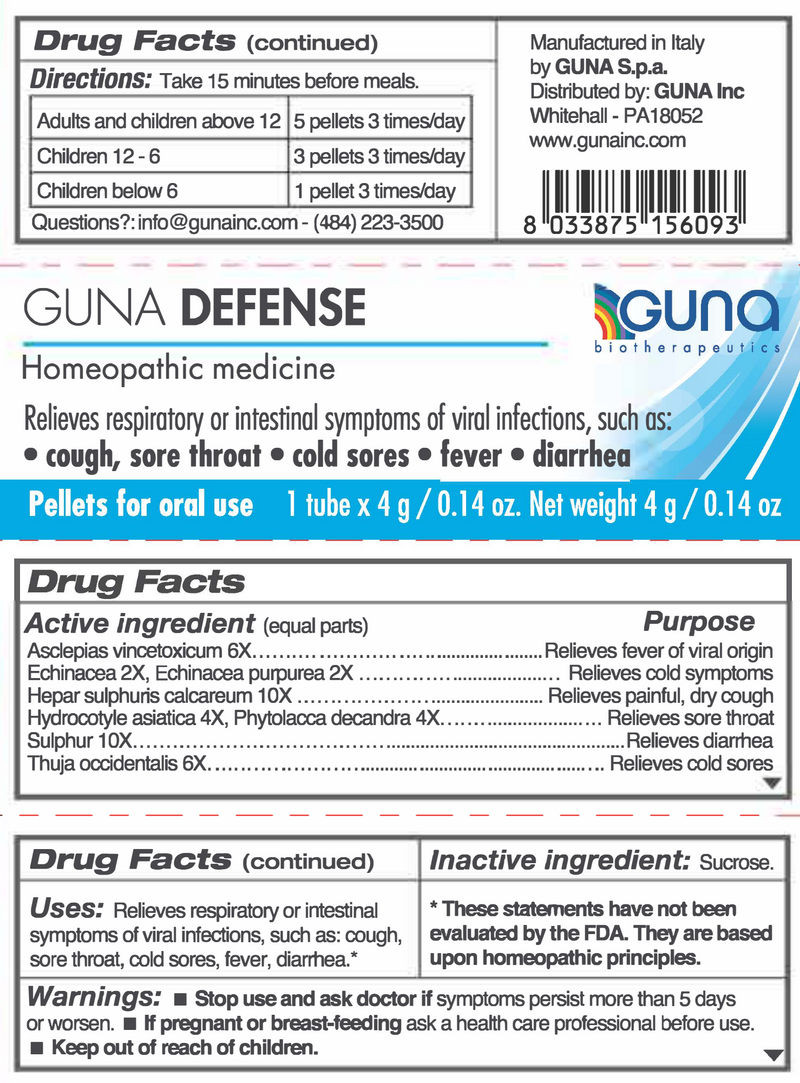 Guna Defense Pellets (Guna, Inc.) Label