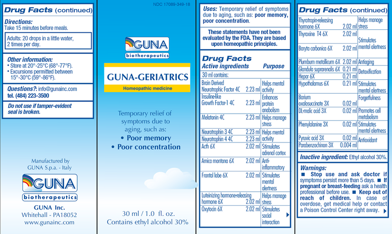 Guna-Geriatrics (Guna, Inc.) Label