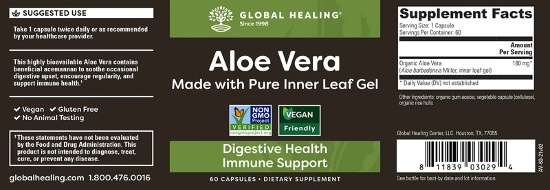 Gut Health Kit Global Healing Aloe Vera Label