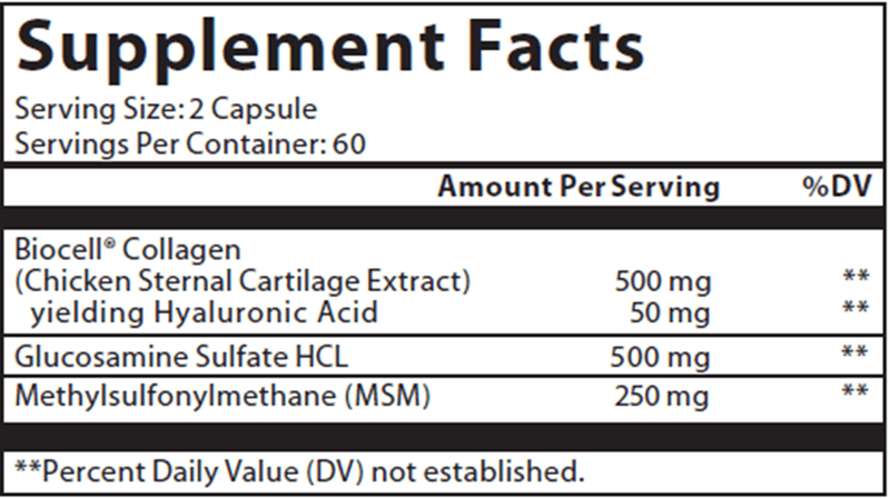 HA Plus 120ct (Nutritional Frontiers) Supplement Facts