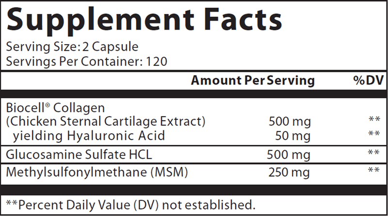 HA Plus 240ct (Nutritional Frontiers) Supplement Facts