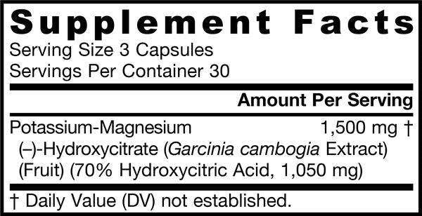 HCActive Garcinia Cambogia Jarrow Formulas supplement facts