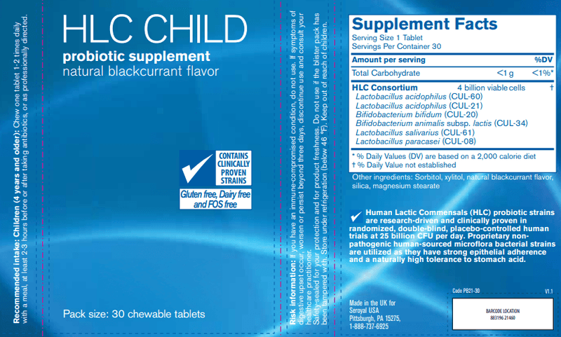 HLC Child (Pharmax) Label