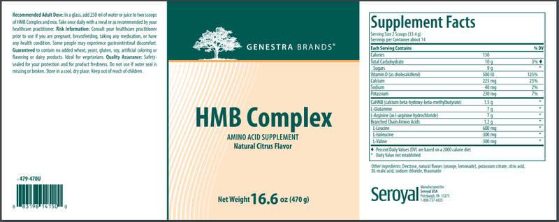 HMB Complex Genestra Label