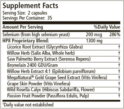 HP8 (American BioSciences) supplement facts