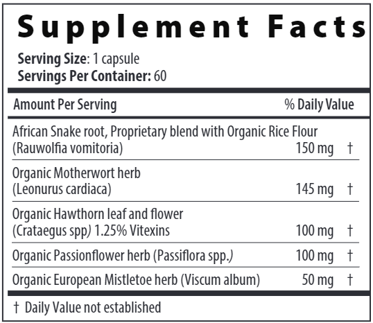 HTN 180 Px-Extra Strength (Restorative Formulations) Supplement Facts