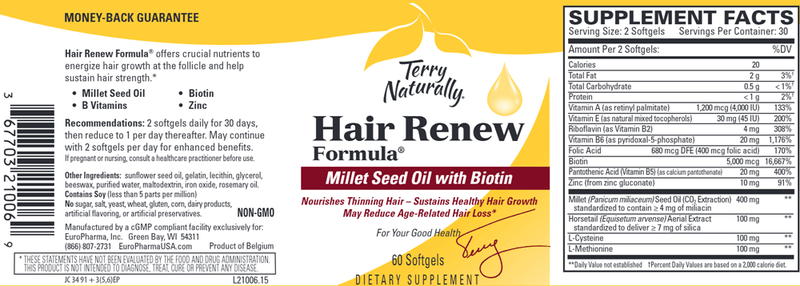 Hair Renew Formula (Terry Naturally) Label