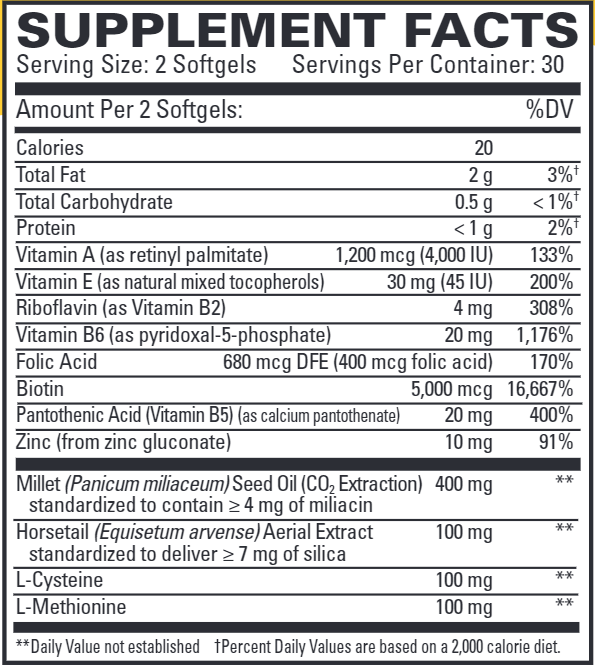 Hair Renew Formula (Terry Naturally) Supplement Facts