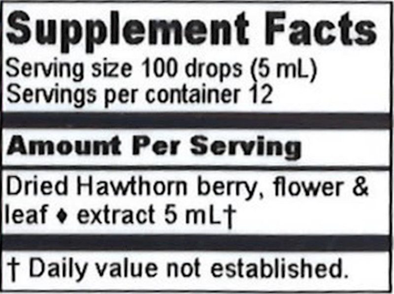 hawthorn extract (herbalist alchemist) supplement facts