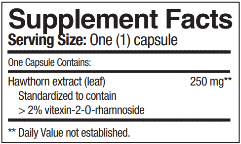 Hawthorn Extract Progena Supplement Facts