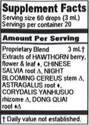 healthy heart compound (herbalist alchemist) supplement facts