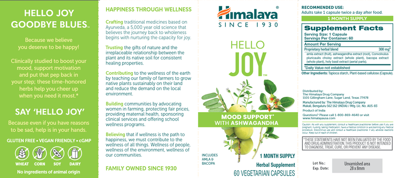 Hello Joy (Himalaya Wellness) Label