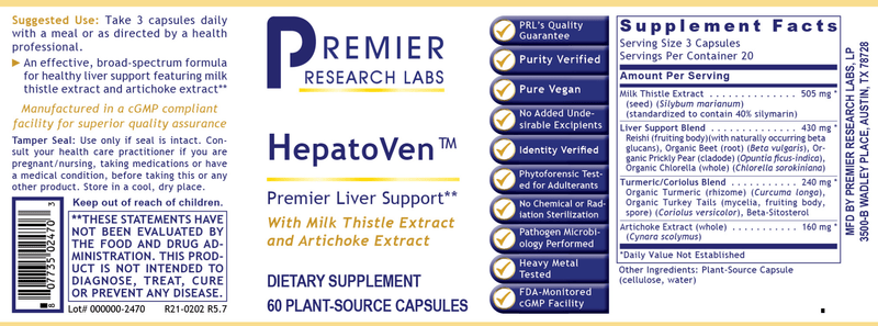 HepatoVen (Premier Research Labs) Label