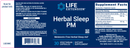 herbal sleep pm (life extension) label