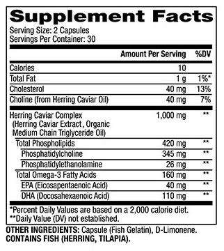 Herring Caviar Oil (Dr. Mercola) Supplement Facts