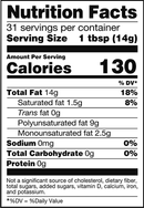 lignan flax oil (omega nutrition) nutrition facts