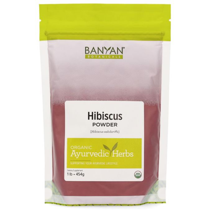 Hibiscus Powder Organic (Banyan Botanicals) Front