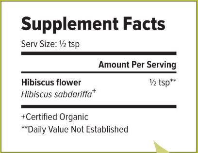 Hibiscus Powder Organic (Banyan Botanicals) Supplement Facts