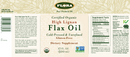 high lignan flax oil (flora) label